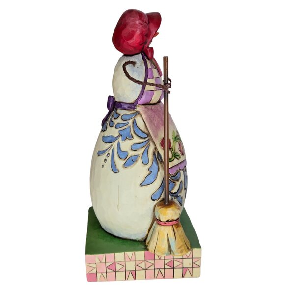 Jim Shore 2008 "Not a flake out of place " Snowman w/Broom Heartwood Creek Boxed - Picture 5 of 6